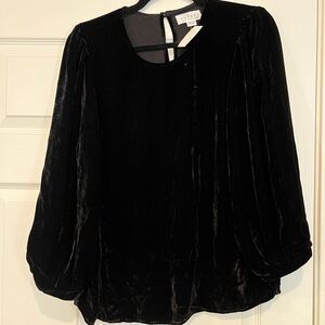 Black velvet long sleeve blouse by Velvet size L new w/ tags never worn